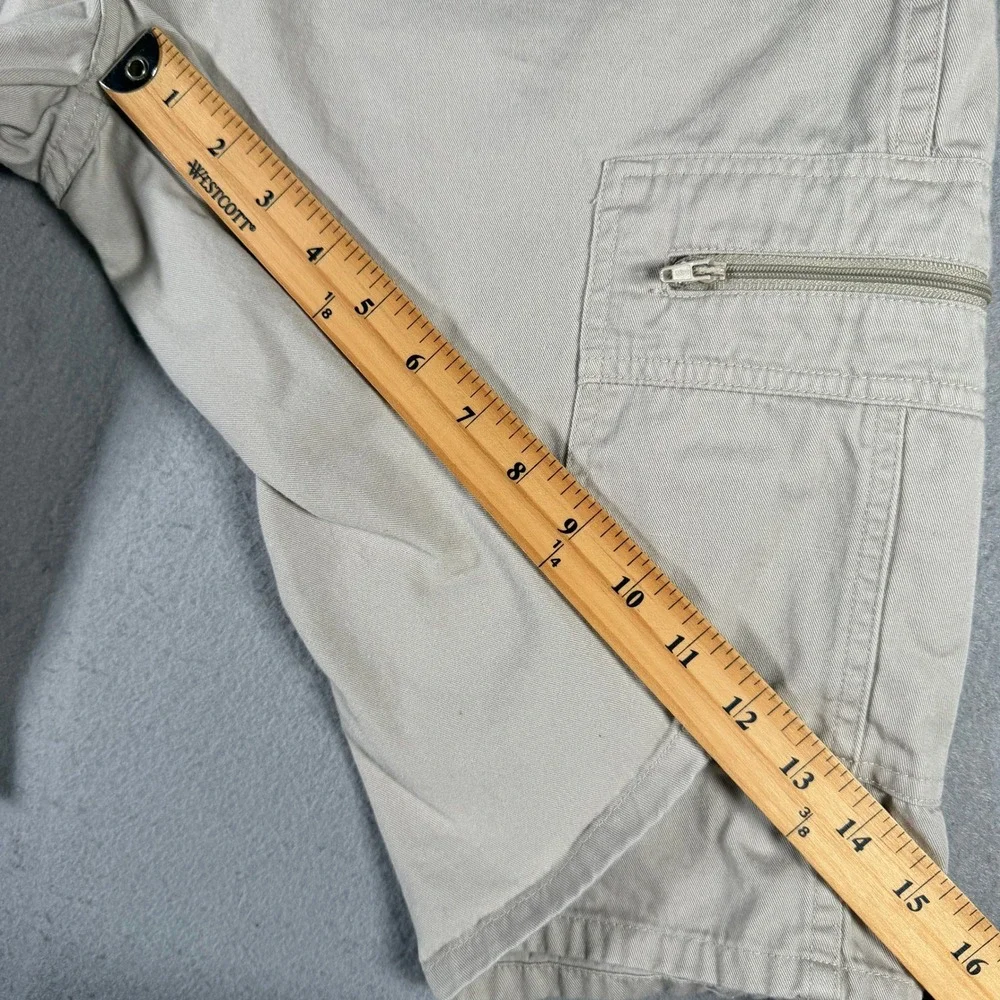 Vintage Dickies Mens 32 Khaki Cotton Cargo Shorts Utility Workwear Relaxed‎ Fit